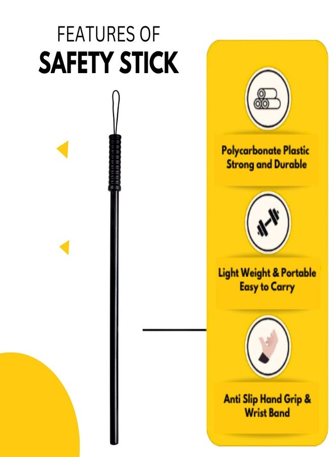 FAB TECH Plastic Security Stick | 60 cm | Strong | Lightweight | Durable | Comfortable Grip | Scratch Proof | Anti Slip Bottom Security Stick (Pack of 1) - Image 3